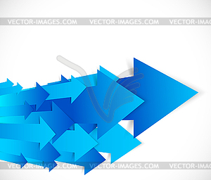 Абстрактный фон с синими стрелками - изображение в векторном формате