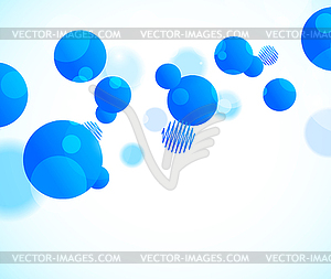 Abstract background with blue circles - vector clipart