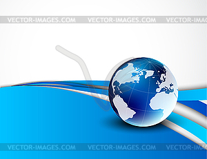 Abstract background with globe - stock vector clipart