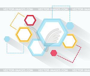 Abstract background with hexagons - vector clipart