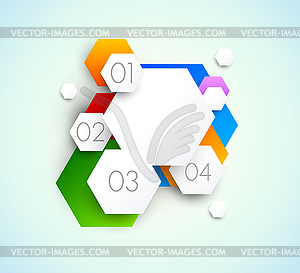 Abstract background with hexagons - vector image