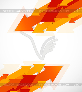 Abstract background with orange arrows - vector image