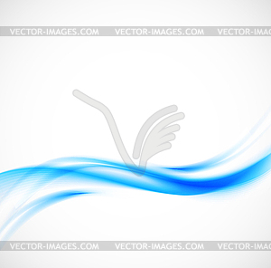 Abstract blue wavy background - vector image