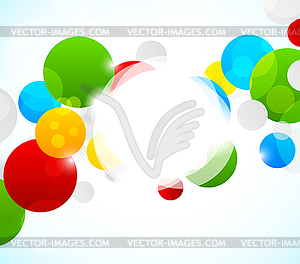 Abstract colorful background with circles - vector clipart