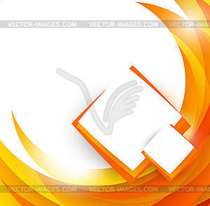 Abstract orange brochure - vector image