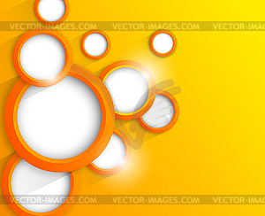 Background with orange circles - vector clipart
