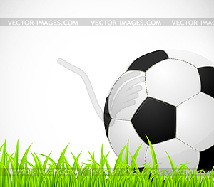 Background with soccer ball - vector image