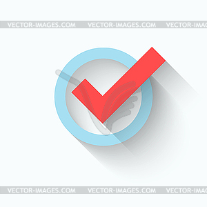 Chek mark. Bright icon - vector image