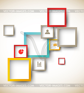 Design template with squares - vector clipart