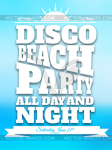 Flyer on summer dance party - vector image