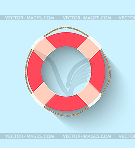Спасательный круг в плоском стиле - графика в векторе