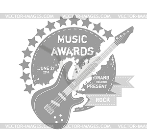 Music label - vector clipart