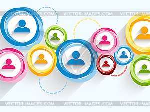 Network background - vector clip art