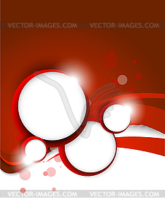 Red background with circles - vector EPS clipart