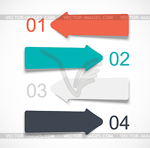 Set of arrows - color vector clipart