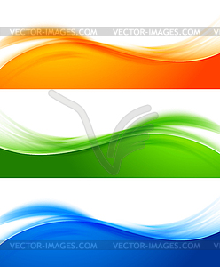 Набор красочных баннеров - векторный клипарт / векторное изображение