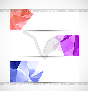 Set of geometric banners - stock vector clipart