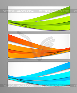 Set of wavy banners - vector image