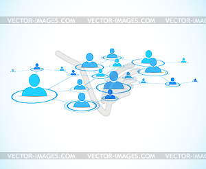 Social network background - vector clip art