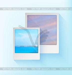 Два фото - иллюстрация в векторном формате