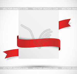 White banner - vector image