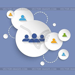 Social networking background - vector clip art