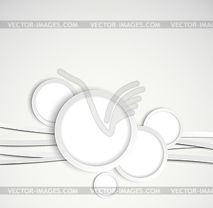 Background with gray circles - vector image