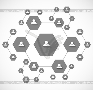 Social network concept - vector image