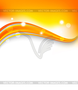 Abstract orange wavy background - vector clipart