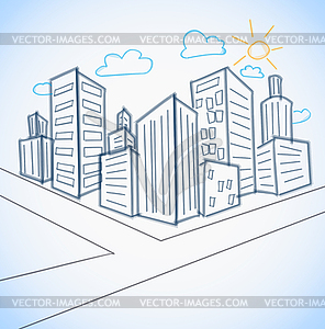 Cityscape background - vector clipart