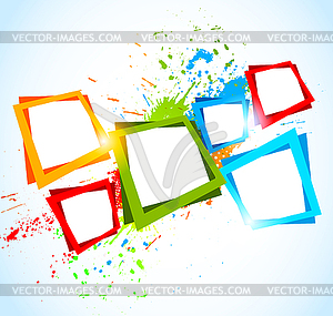 Abstract colorful background with squares - vector clip art