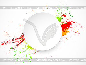 Abstract grunge background with paper label - vector image