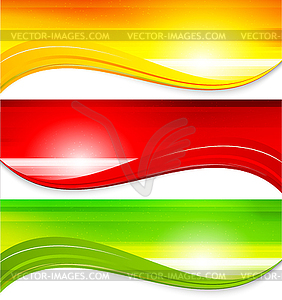 Set of wavy banners - royalty-free vector image