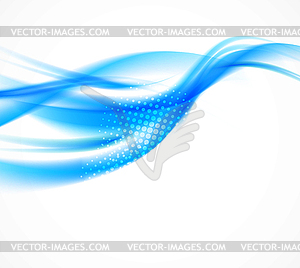 Abstract wave blue background - vector clipart