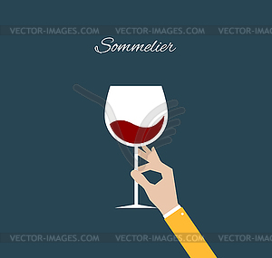 Sommelier. Flat - vector clipart