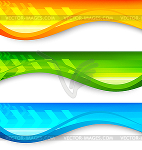 Set of banners with arrows - vector clipart