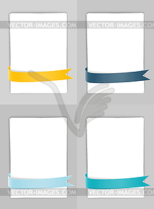 Set of banners with ribbons - vector clipart / vector image