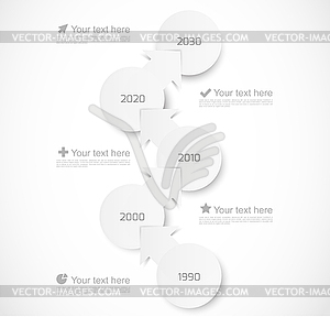 Infographic template with circles and arrows - vector clipart