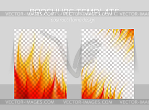 Brochure with flame - vector clipart