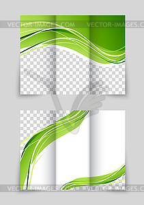 Brochure with wave - color vector clipart