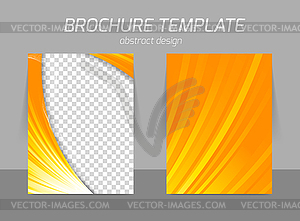 Оранжевый шаблон флаер - векторная графика