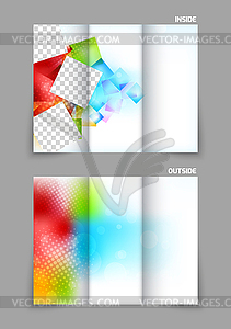 Tri fold brochure - vector clip art