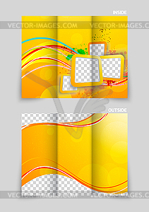 Tri-fold brochure design - vector clip art