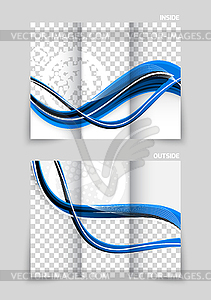 Tri-fold brochure design - vector image