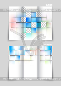 Tri-fold brochure design - vector clipart