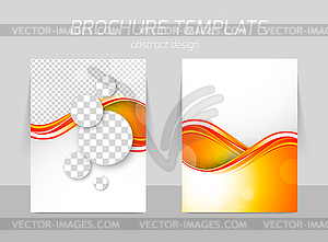 Flyer back and front template design - vector clipart