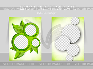 Flyer back and front template design - vector image