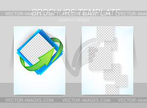 Flyer back and front template design - vector clipart