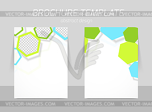 Flyer back and front template design - vector image