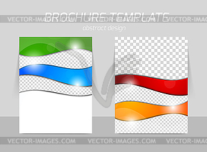Flyer template back and front design - vector clipart